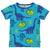 Dinosaurs Short Sleeve Shirt in Blue Atoll - 2 Left Size 9-10 years-Smafolk-Modern Rascals