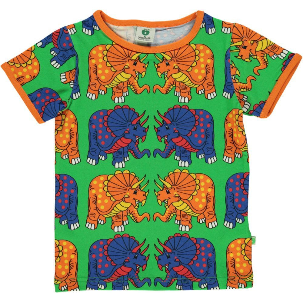 Dinosaurs Short Sleeve T-Shirt - Green - 1 Left Size 11-12 years-Smafolk-Modern Rascals