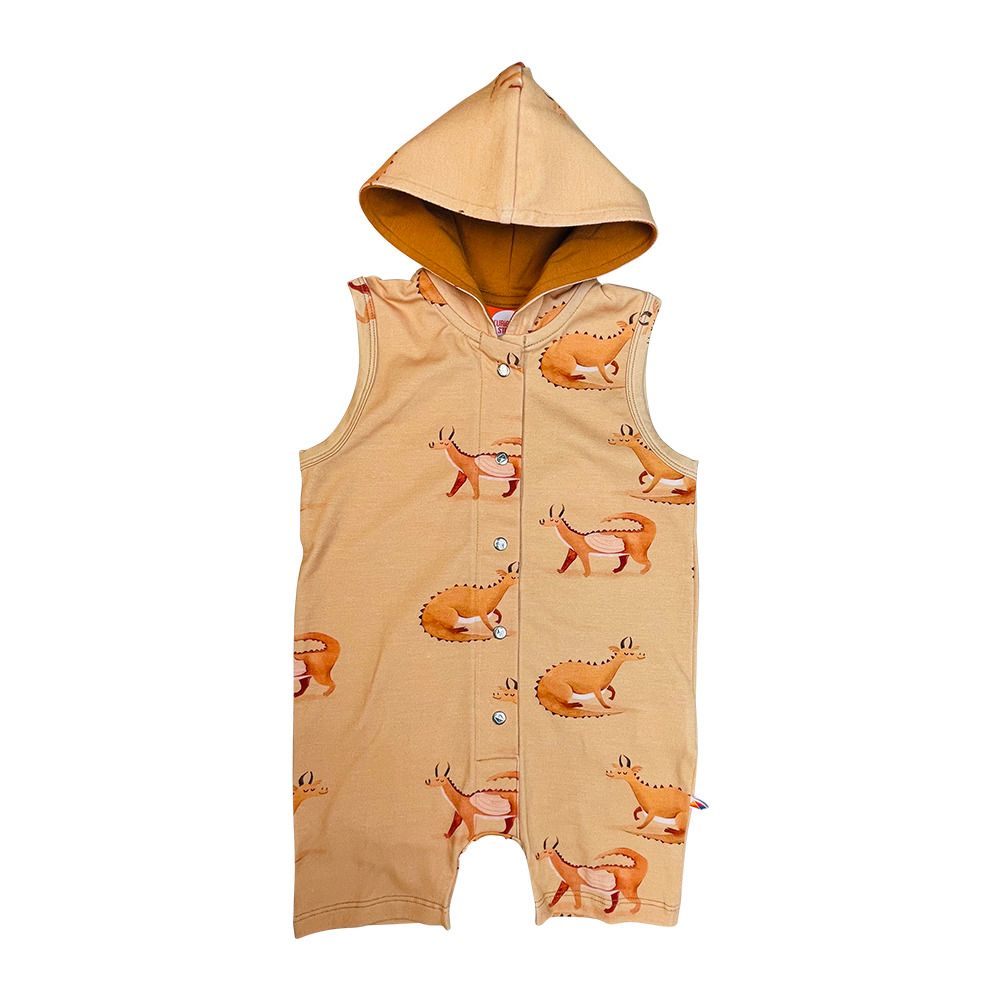 Dragon Hooded Sleeveless Summer Suit - 1 Left Size 12-18 months-Curious Stories-Modern Rascals