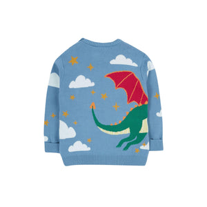 Dragon Skies Scene Elwood Knitted Sweater-Frugi-Modern Rascals