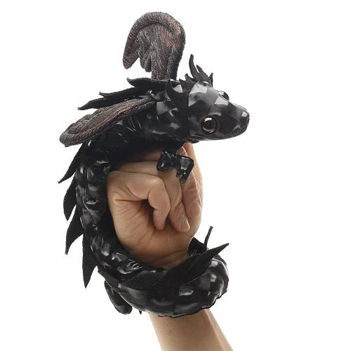 Dragon Wristlet - Midnight-Folkmanis Puppets-Modern Rascals