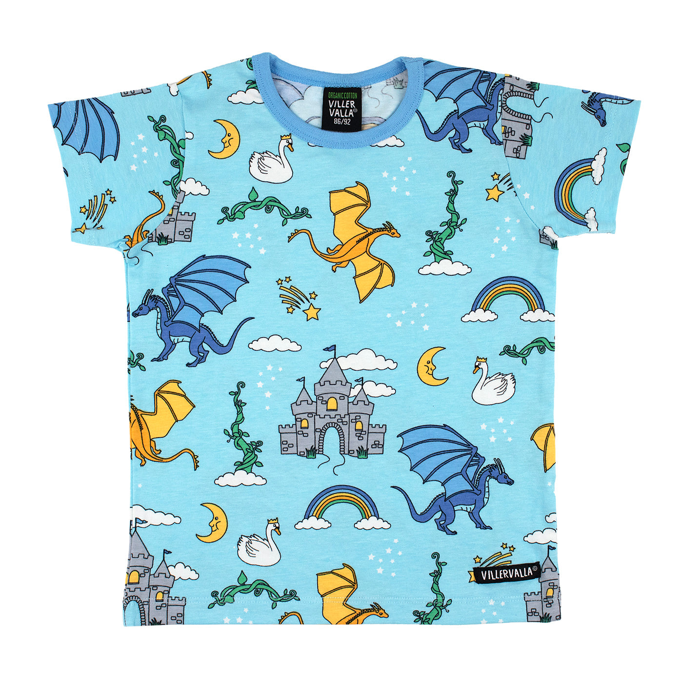Dreamland Short Sleeve Shirt - Light Breeze - 1 Left Size 10-12 years-Villervalla-Modern Rascals