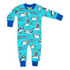 DUNS Sweden Blue Puffins Zippersuit in 11-12 years / 152cm-Warehouse Find-Modern Rascals