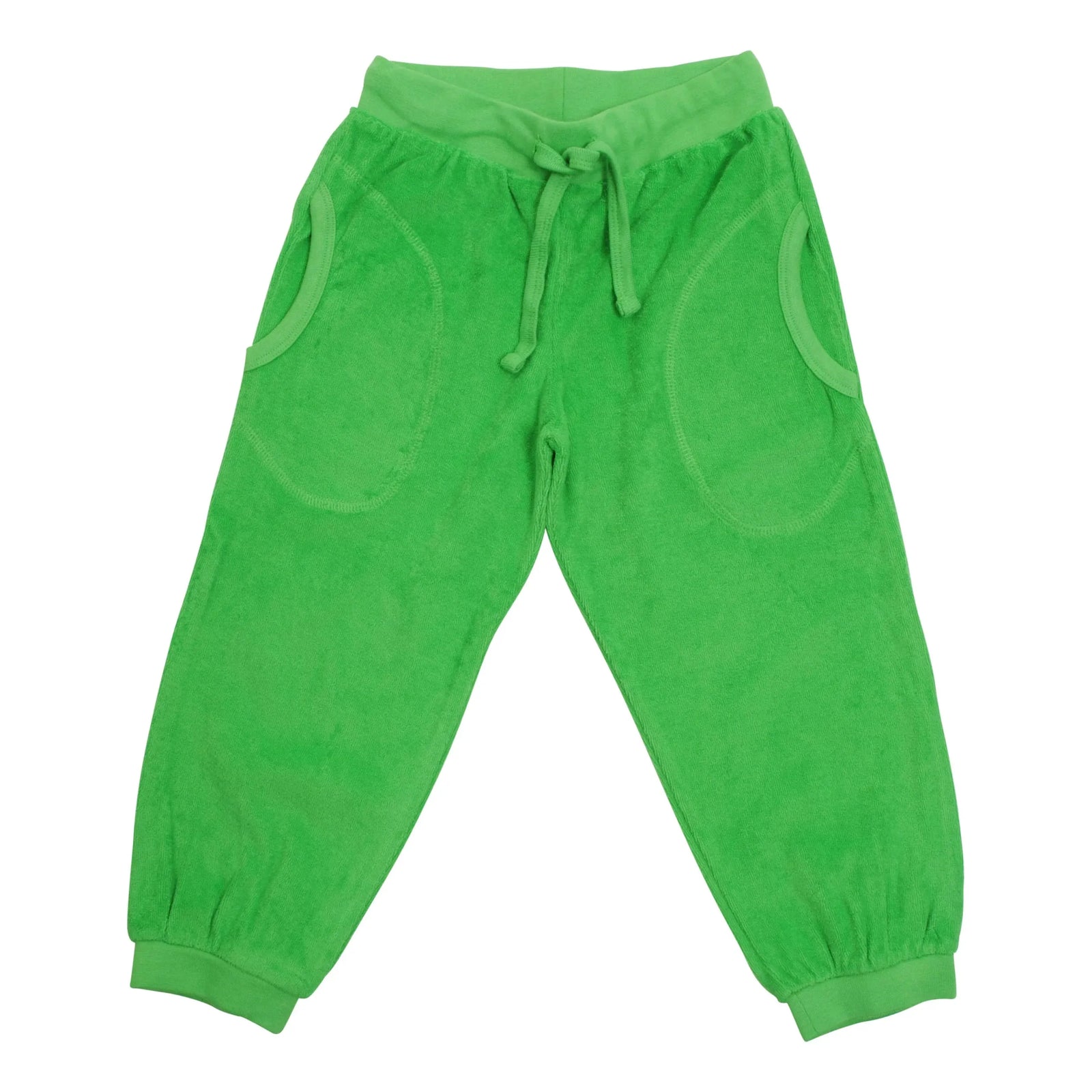 DUNS Sweden Classic Green Terry Trousers - Size 3-4 Years (104cm)-Warehouse Find-Modern Rascals