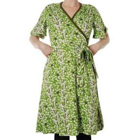 DUNS Sweden Green Willow Wrap Dress - Adult S-Warehouse Find-Modern Rascals