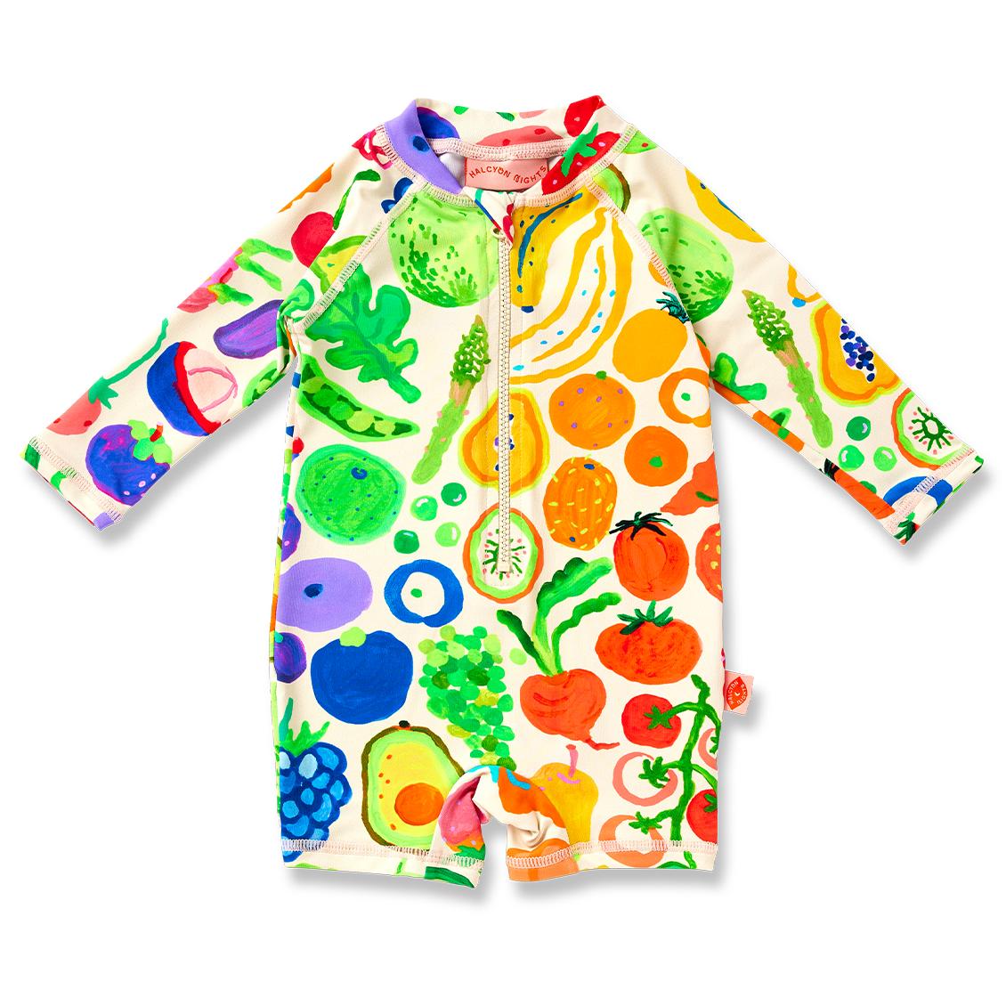 Eat The Rainbow Long Sleeve Rashsuit - 1 Left Size 6-12 months-Halcyon Nights-Modern Rascals