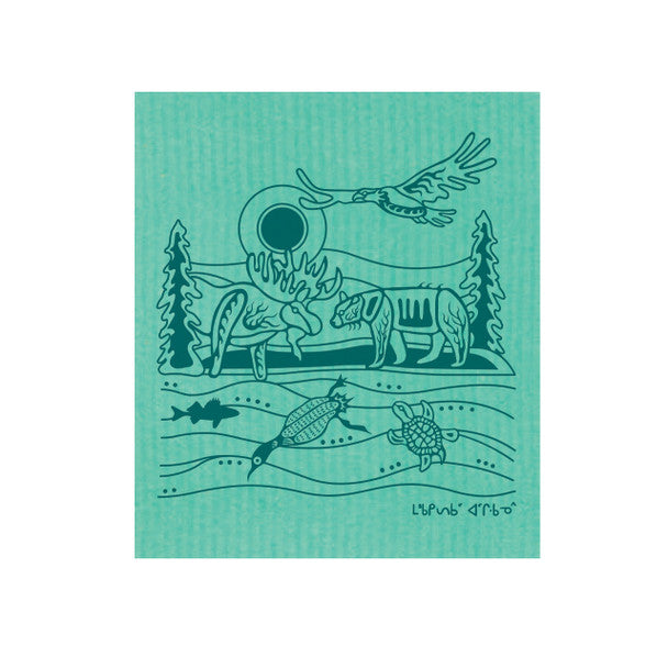 Eco Cloth - All My Relatives (Indinawemaaganidag) by Storm Angeconeb (Lac Seul First Nation, Ojibwe)-Native Northwest-Modern Rascals