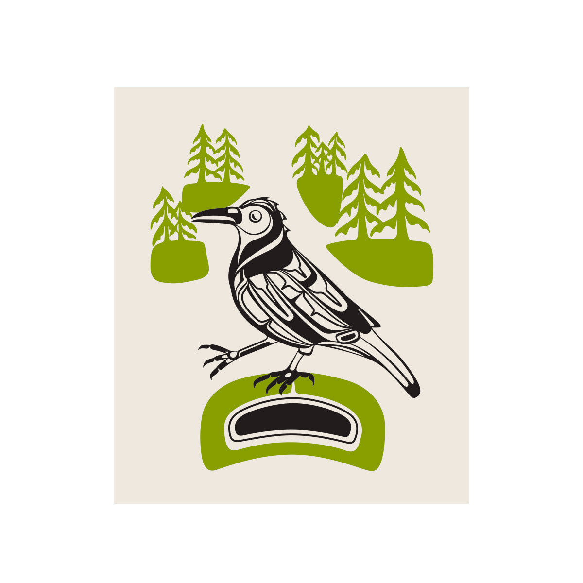 Eco Cloth - Crow, Walk in the Park by Paul Windsor (Haisla, Heiltsuk)-Native Northwest-Modern Rascals
