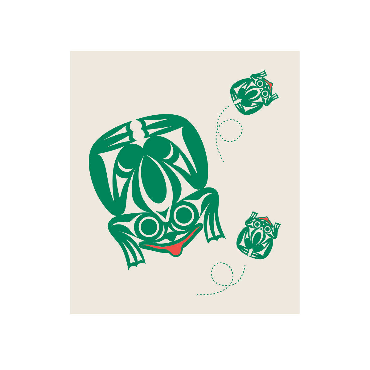 Eco Cloth - Frog by Maynard Johnny, Jr. (Coast Salish, Kwakwaka'wakw)-Native Northwest-Modern Rascals