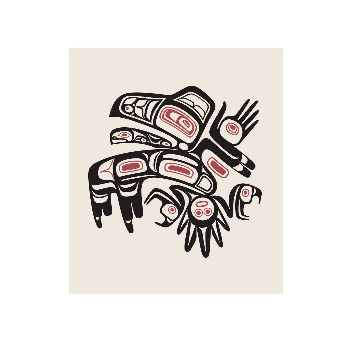 Eco Cloth - Running Raven by Morgan Asoyuf (Tsimshian, Ts’msyen)-Native Northwest-Modern Rascals