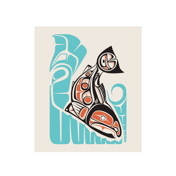 Eco Cloth - Sockeye Salmon by Paul Windsor (Haisla, Heiltsuk)-Native Northwest-Modern Rascals