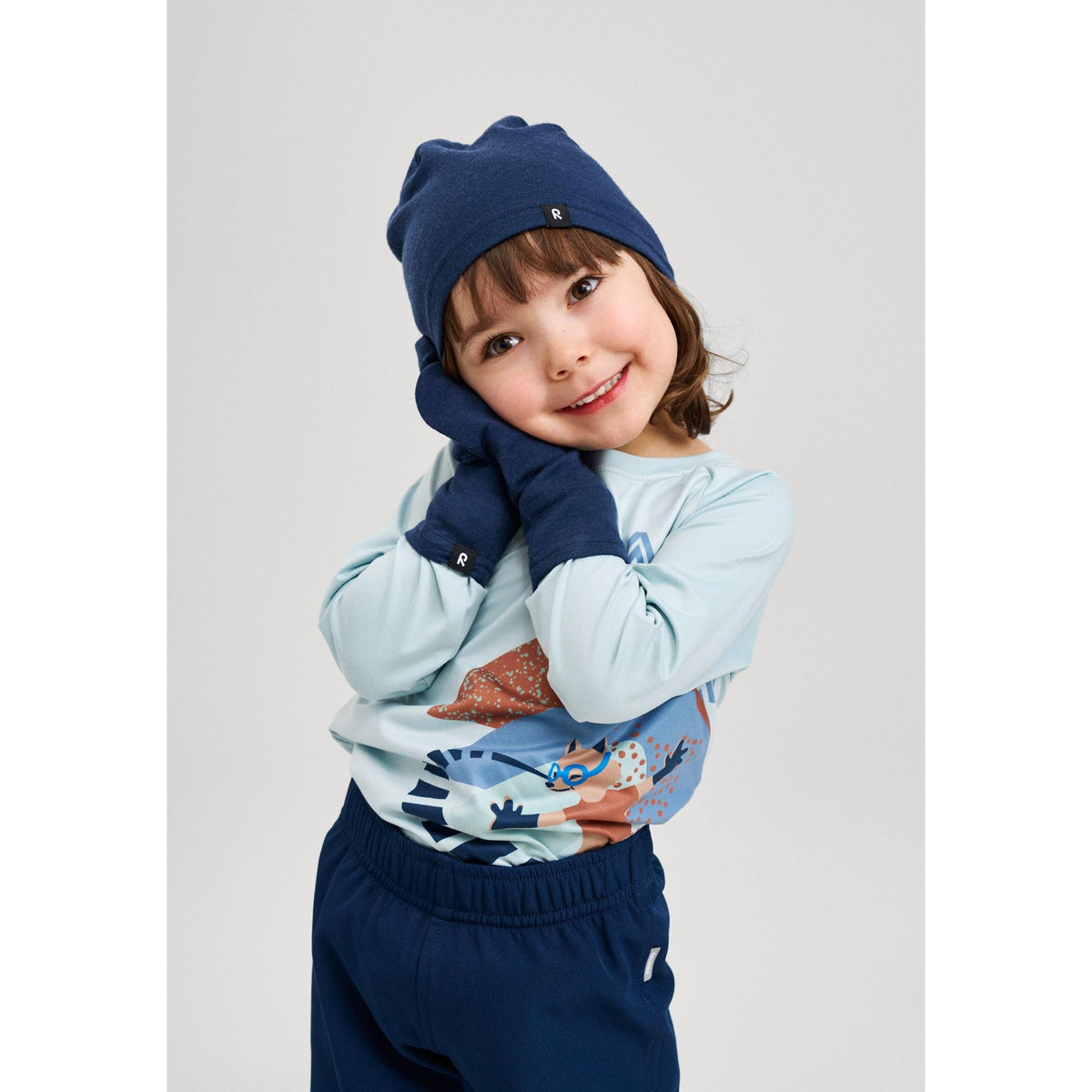 Eino Knit Wool Mittens - Navy-Reima-Modern Rascals