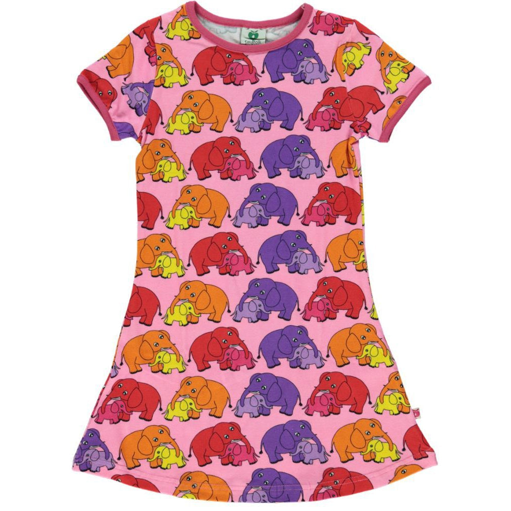 Elephant Short Sleeve Dress - 1 Left Size 11-12 years-Smafolk-Modern Rascals
