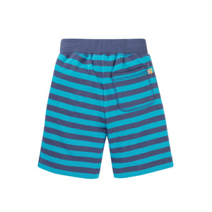 Ellis Shorts in Tropical Sea Navy Stripe-Frugi-Modern Rascals