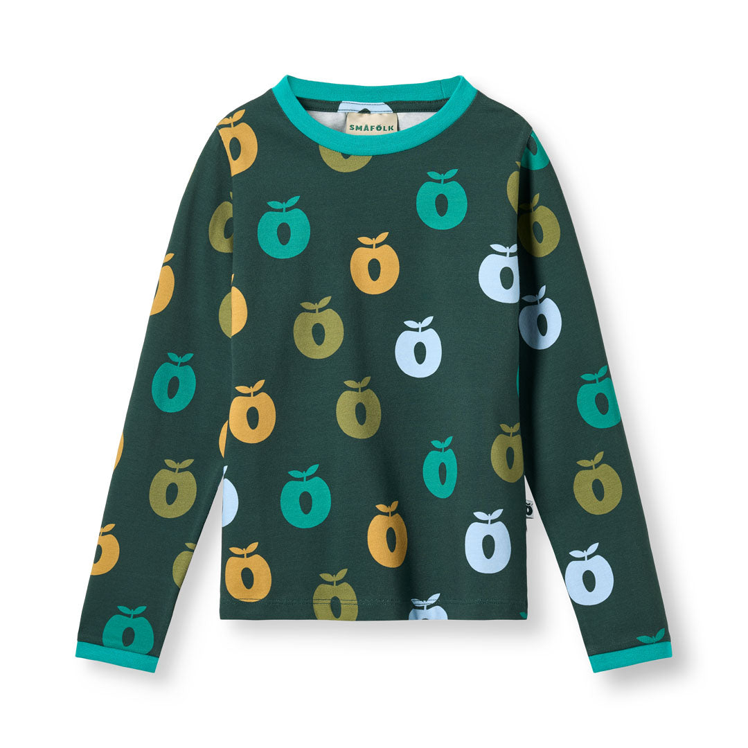 Elstar Long Sleeve Shirt With Apples In Dark Cove-Smafolk-Modern Rascals
