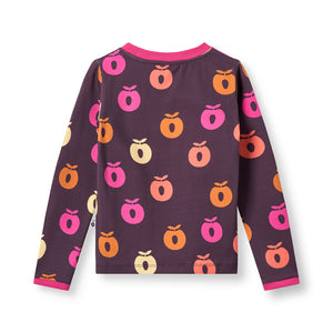 Elstar Long Sleeve Shirt With Apples In Raisin-Smafolk-Modern Rascals