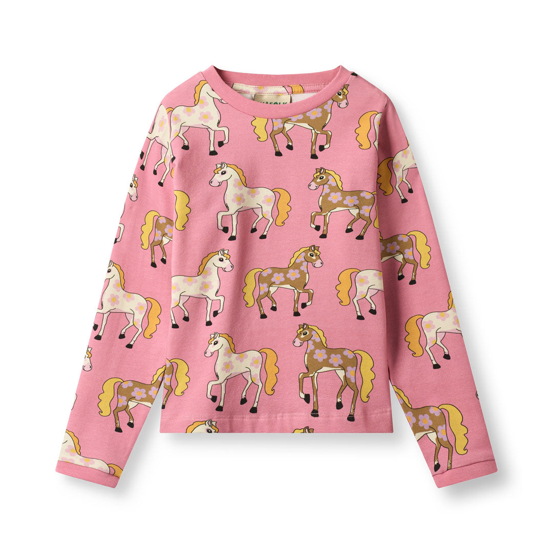 Elstar Long Sleeve Shirt With Horses - 2 Left Size 2-3 & 4-5 years-Smafolk-Modern Rascals