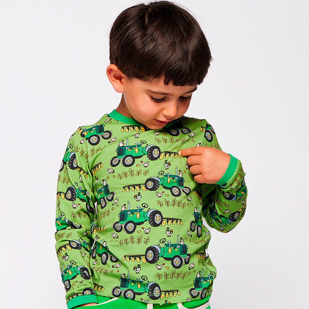 Elstar Long Sleeve Shirt With Tractor - 1 Left Size 3-4 years-Smafolk-Modern Rascals