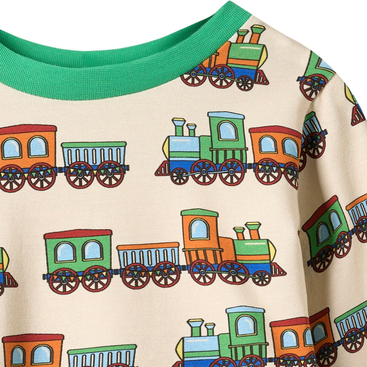 Elstar Long Sleeve Shirt with Trains - 2 Left Size 4-5 & 7-8 years-Smafolk-Modern Rascals