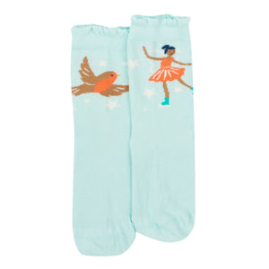 Enchanted Forest Frill Socks -2 Pack - 1 Left Size 2-4 years-Frugi-Modern Rascals