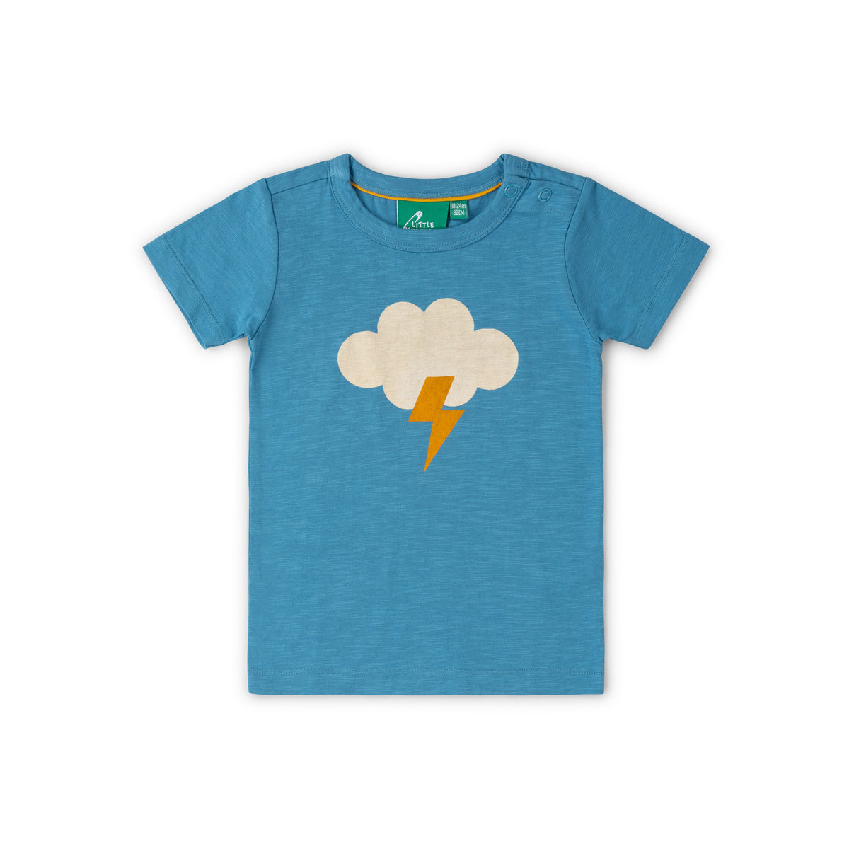 Every Cloud Short Sleeve Popper T-Shirt - 1 Left Size 5-6 years-Little Green Radicals-Modern Rascals