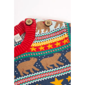 Fairisle/Christmas Forest Fairisle Sweater - 2 Left Size 5-6 & 8-9 years-Frugi-Modern Rascals