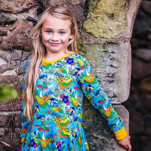 Fairy Garden Long Sleeve Dress - 1 Left Size 2-3 years-Uddevalla Barn-Modern Rascals