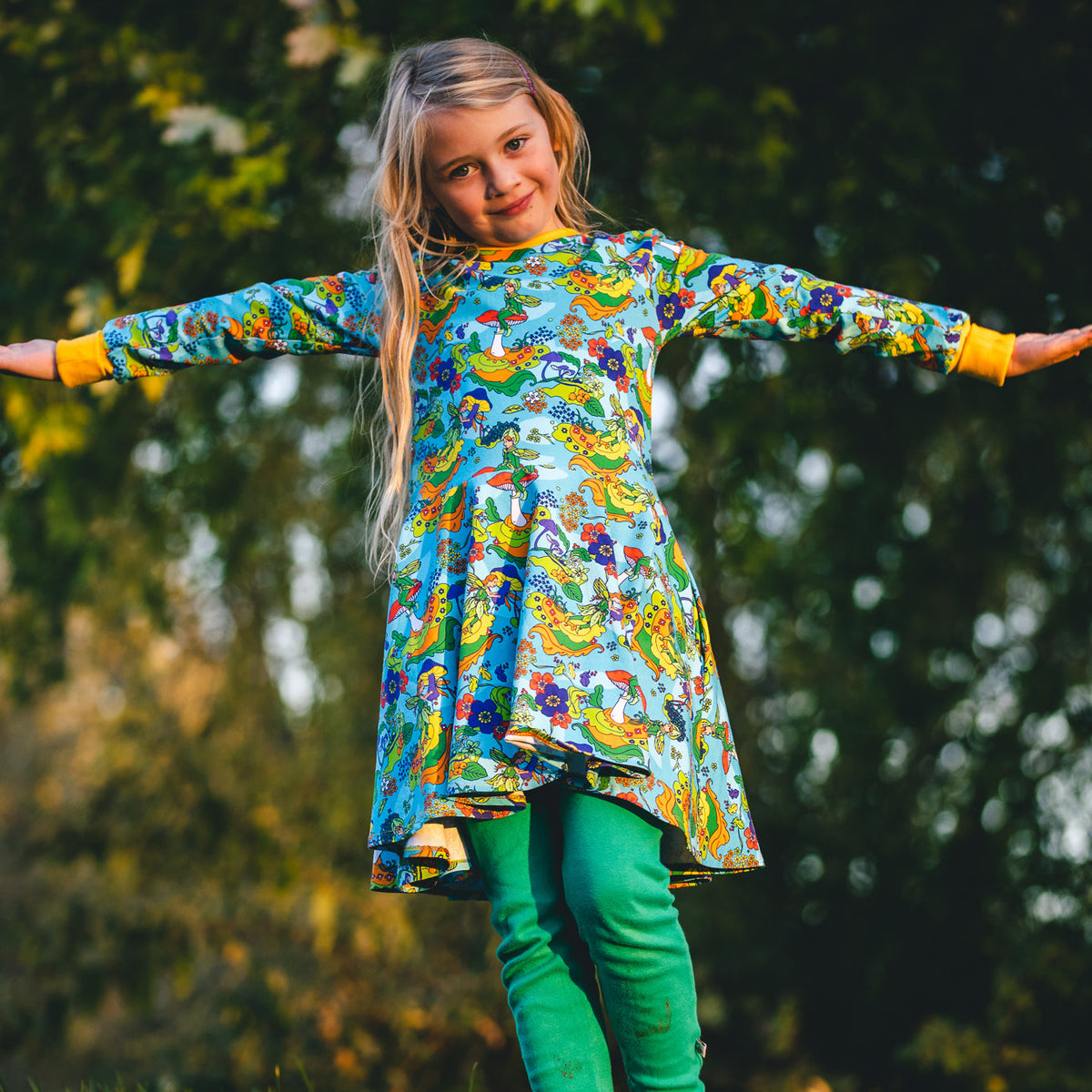 Fairy Garden Long Sleeve Dress - 1 Left Size 2-3 years-Uddevalla Barn-Modern Rascals