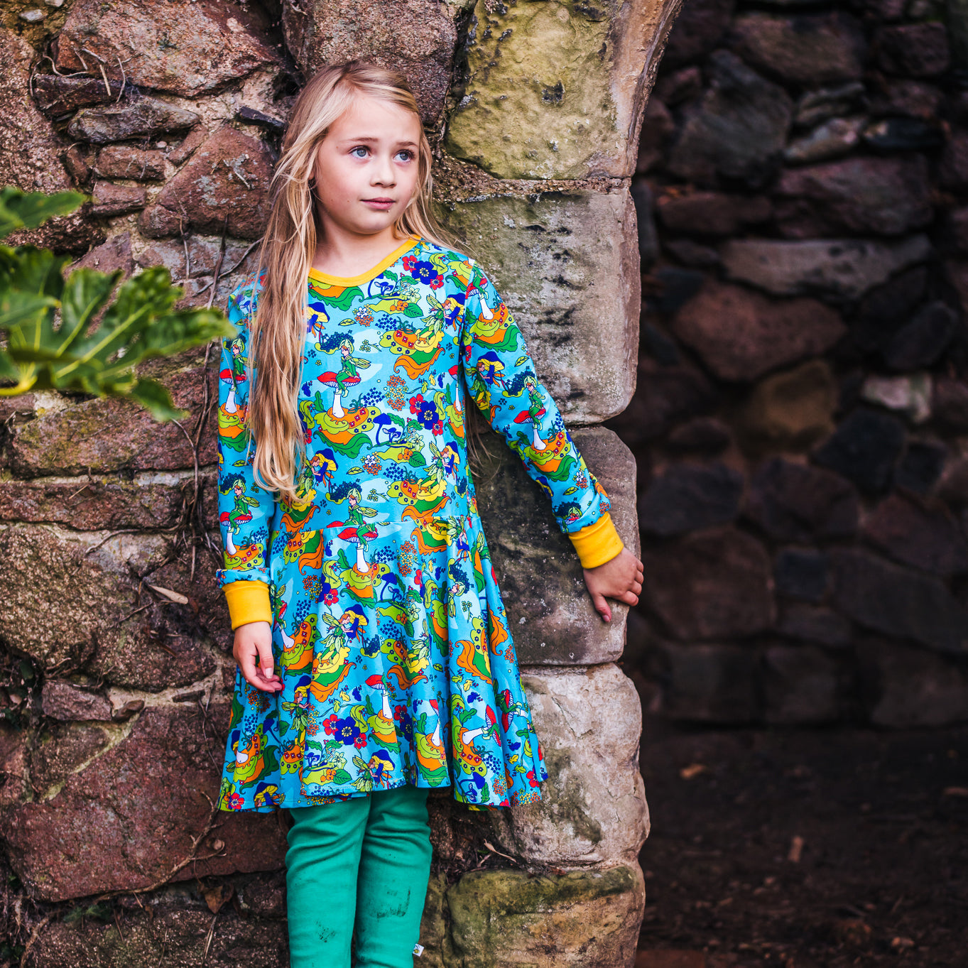 Fairy Garden Long Sleeve Dress - 1 Left Size 2-3 years-Uddevalla Barn-Modern Rascals