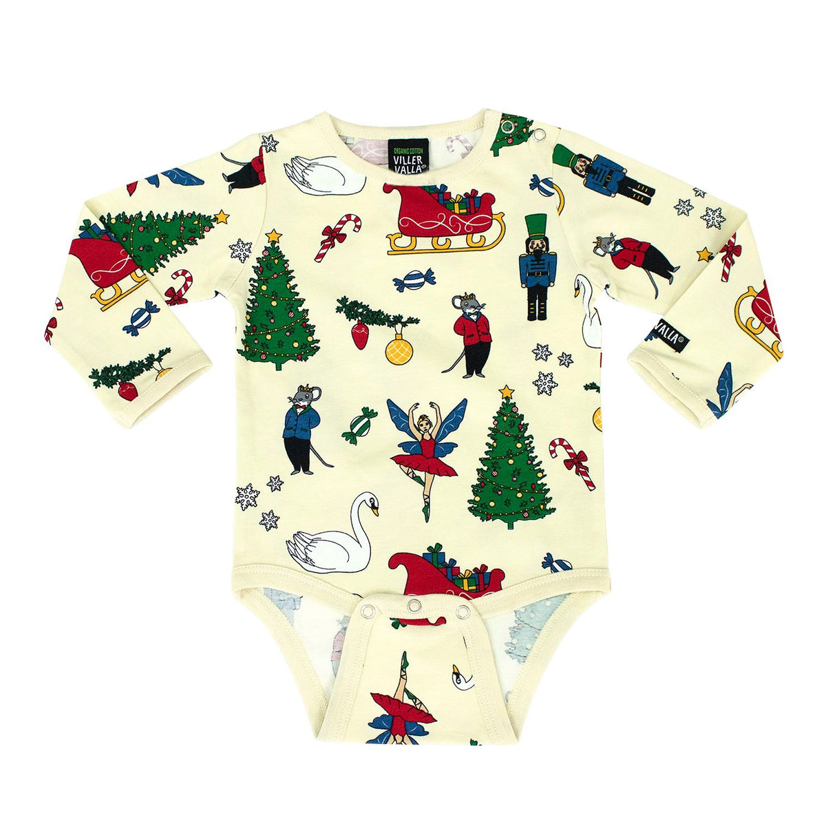 Fairytale Long Sleeve Onesie in Oat - 2 Left Size 4-6 & 6-9 months-Villervalla-Modern Rascals