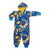 Fall Flowers - Blue Hooded Lined Suit-Duns Sweden-Modern Rascals