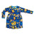 Fall Flowers - Blue Long Sleeve Dress With Gathered Skirt-Duns Sweden-Modern Rascals