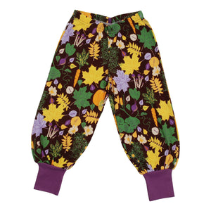 Fall Flowers - Brown Baggy Pants - 2 Left Size 10-12 years-Duns Sweden-Modern Rascals