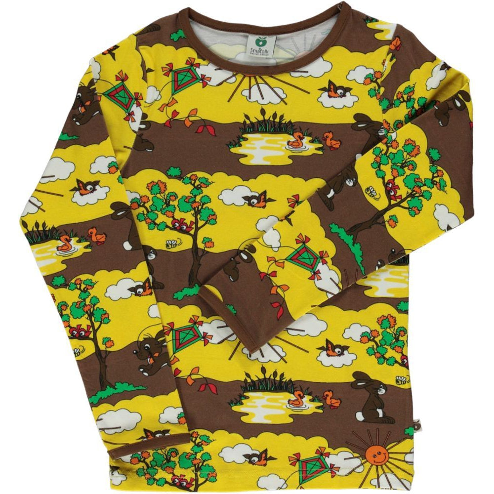 Fall Landscape Long Sleeve Shirt - Yellow - 1 Left Size 2-3 years-Smafolk-Modern Rascals