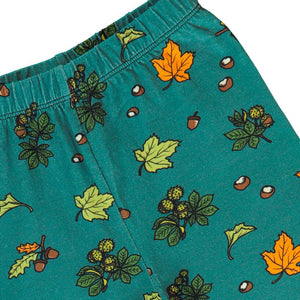 Fall Leaves Leggings in Petroleum Green-Smafolk-Modern Rascals