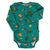 Fall Leaves Long Sleeve Onesie - Petroleum Green - 2 Left Size 3-6 & 6-9 months-Smafolk-Modern Rascals