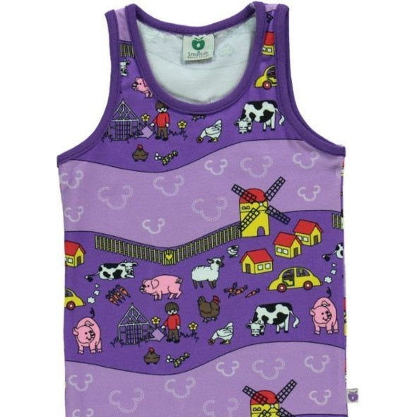 Farm Tank Top - Purple Heart - 2 Left Size 9-10 & 11-12 years-Smafolk-Modern Rascals