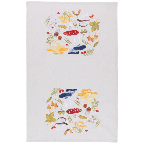 Field Mushrooms Printed Tea Towel-Danica-Modern Rascals