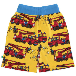 Firetruck Shorts in Yellow-Smafolk-Modern Rascals