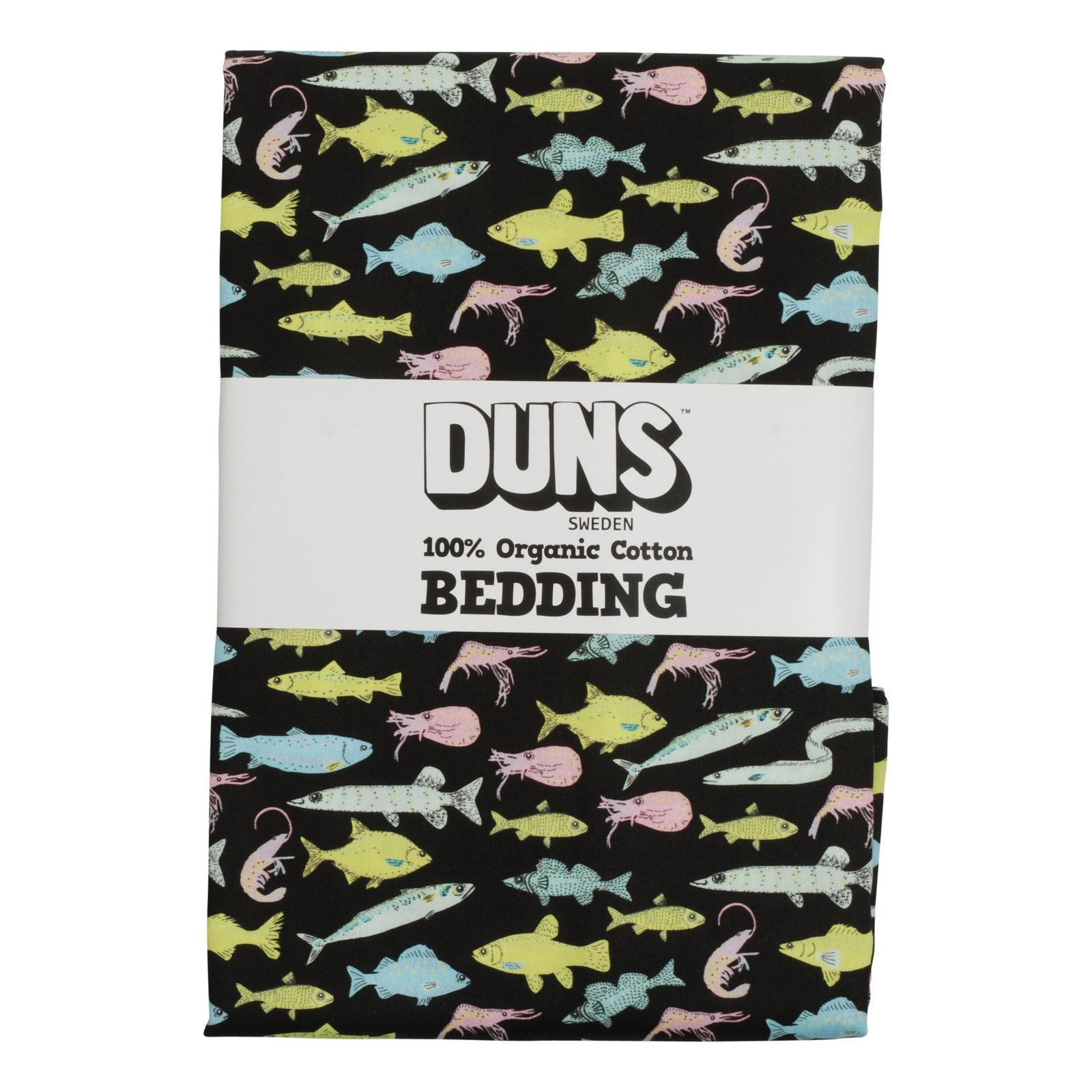 Fish Black Bedding - Duvet Cover & Pillow Case-Duns Sweden-Modern Rascals