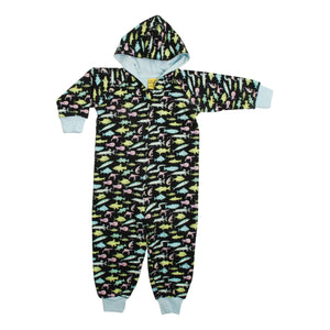 Fish - Black Hooded Lined Suit - 2 Left Size 6-12 months & 1-2 years-Duns Sweden-Modern Rascals