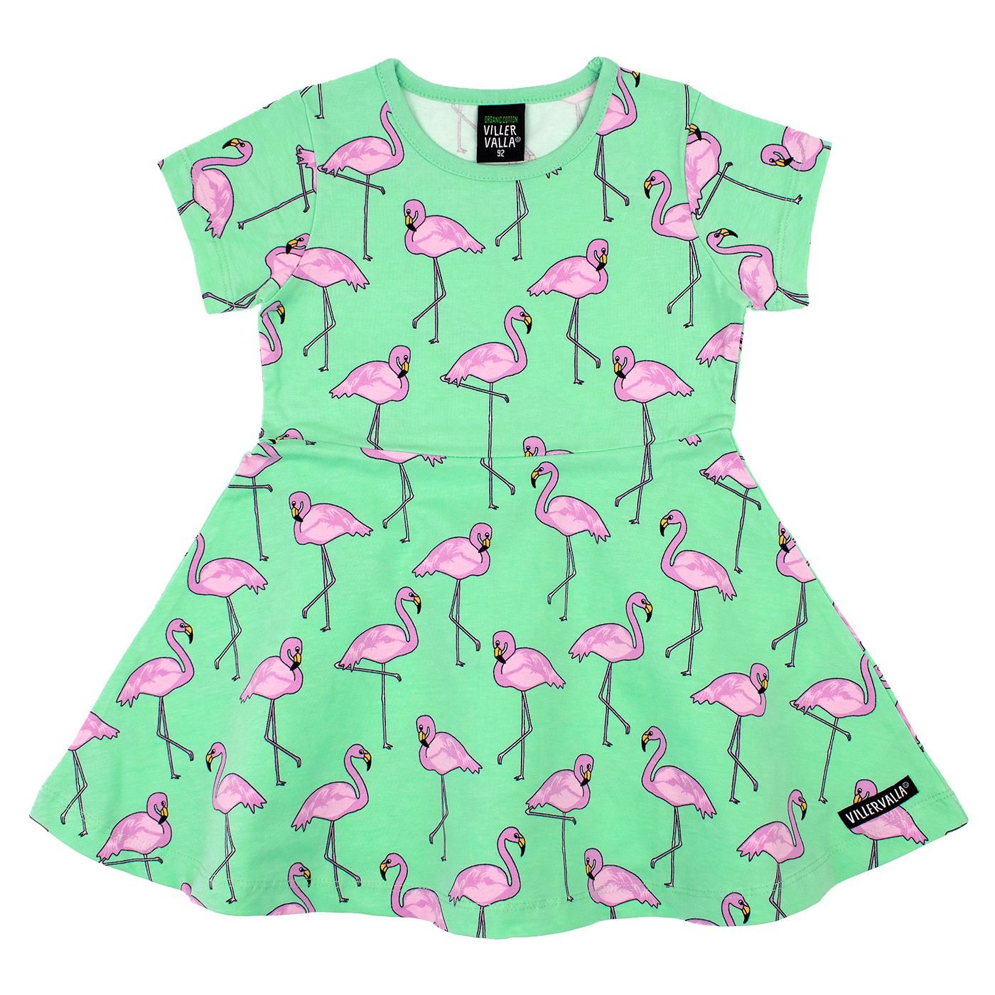 Flamingo Half Circle Short Sleeve Dress - 2 Left Size 11-12 years-Villervalla-Modern Rascals