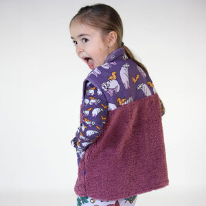 Fleece Badger and Squirrel Vest in Loganberry - 2 Left Size 2-3 & 4-5 years-Smafolk-Modern Rascals