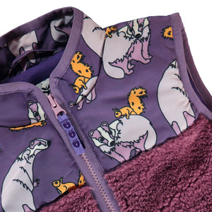 Fleece Badger and Squirrel Vest in Loganberry - 2 Left Size 2-3 & 4-5 years-Smafolk-Modern Rascals