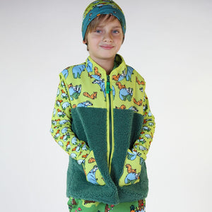 Fleece Badger and Squirrel Vest in Pear Green - 1 Left Size 4-5 years-Smafolk-Modern Rascals