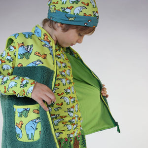 Fleece Badger and Squirrel Vest in Pear Green - 1 Left Size 4-5 years-Smafolk-Modern Rascals