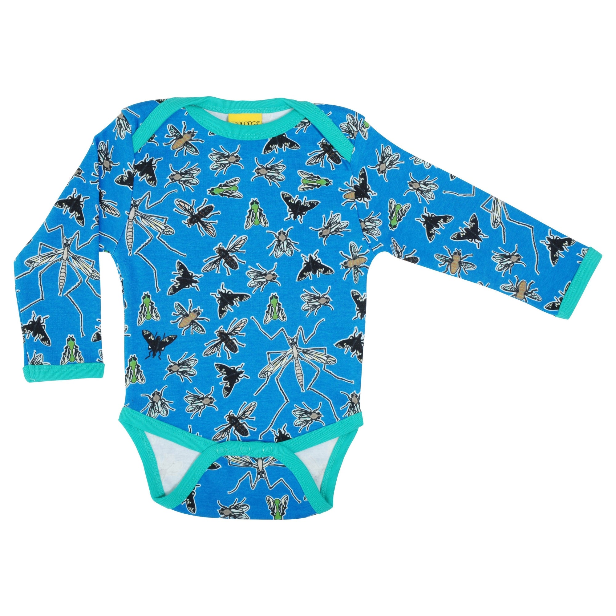 Flies Blue Long Sleeve Onesie - 1 Left Size 6-9 months-Duns Sweden-Modern Rascals