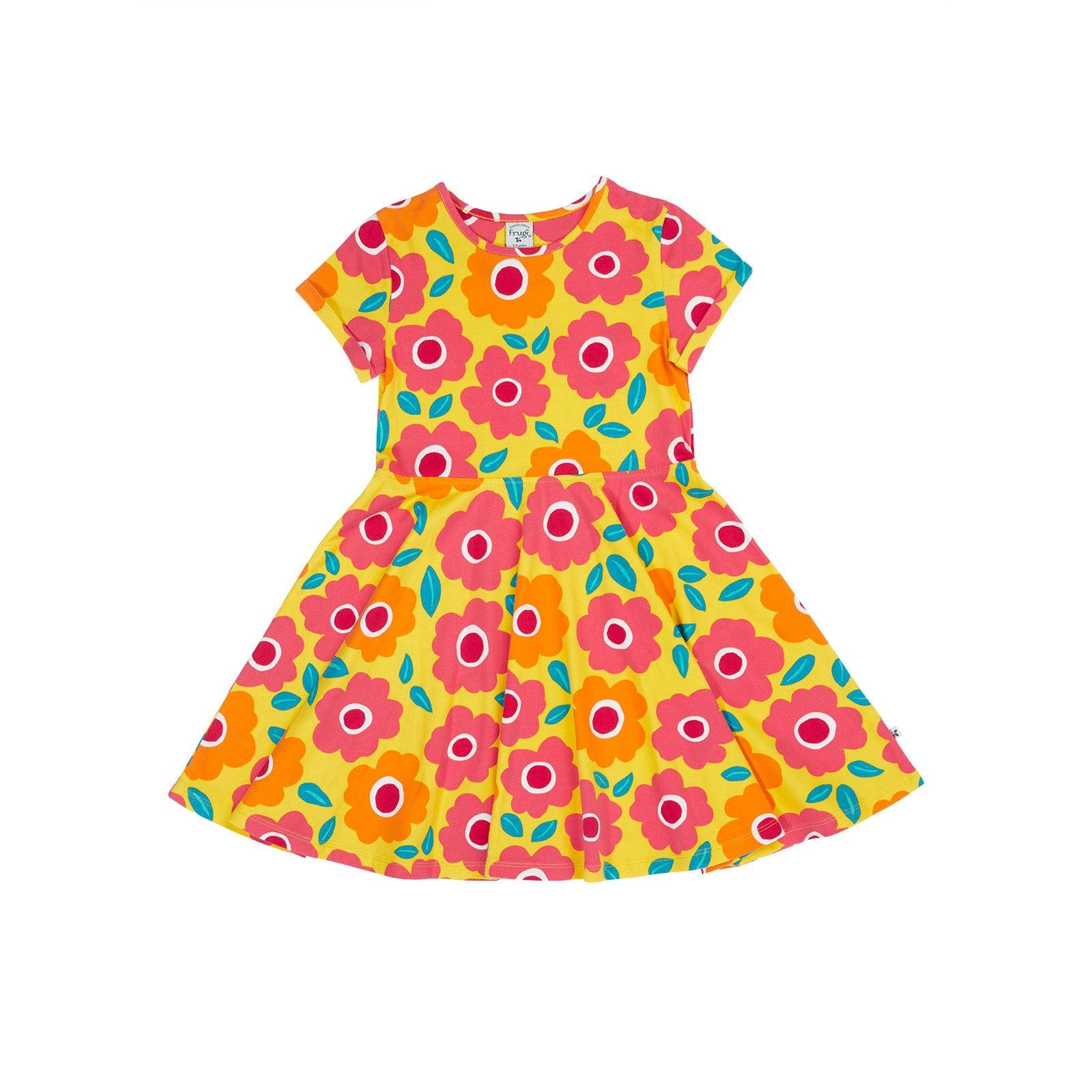 Floral Fields Spring Skater Dress-Frugi-Modern Rascals