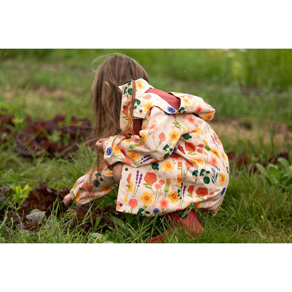 Flower Meadow Recycled Waterproof Raincoat-Little Green Radicals-Modern Rascals