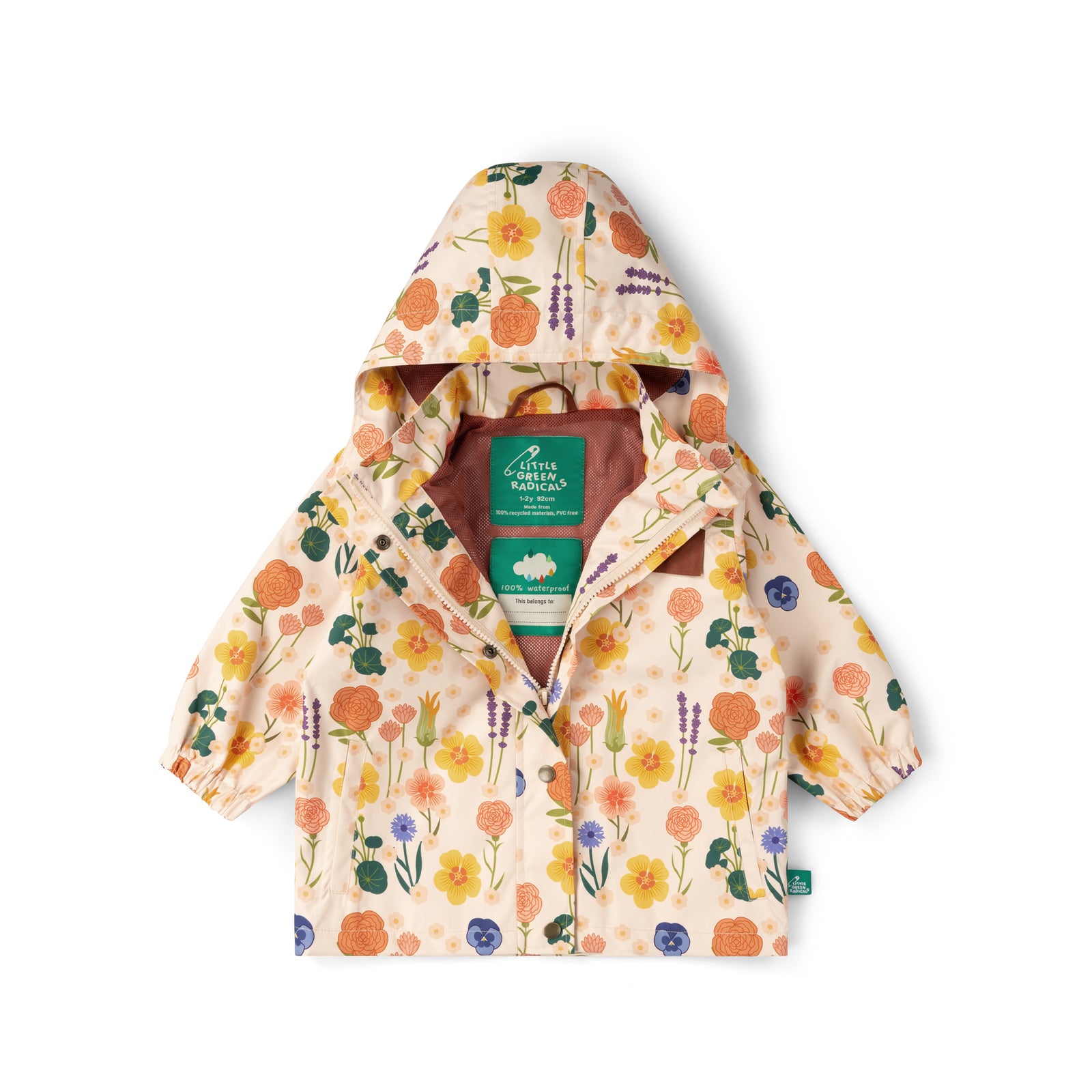 Flower Meadow Recycled Waterproof Raincoat-Little Green Radicals-Modern Rascals